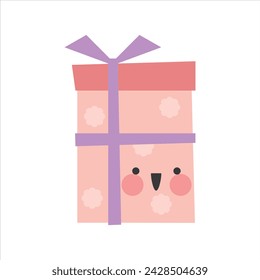 cute gift flat vector cartoon