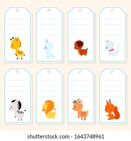 Cute Gift Tags Set Gift Tags Stock Vector (Royalty Free) 1643748961 ...