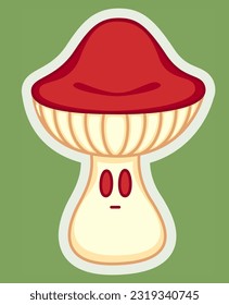 A Cute Gilled with Cap Mushroom With A Face