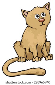 Cute ginger cat, vector illustration