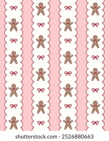 Cute ginger man seamless pattern. Vector illustration.