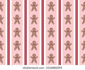 Cute ginger man seamless pattern. Vector illustration.