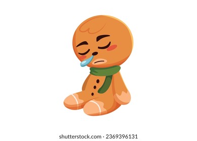 Ilustración de diseño de caracteres Cute Gingerbread