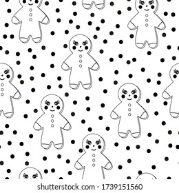 Cute Gingerbread Man Niños Patrón Sedal