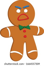 Cute Gingerbread vector character design