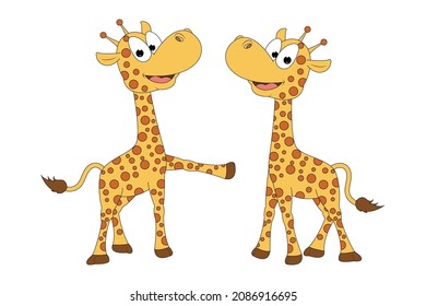 cute giraffe animal cartoon illustration