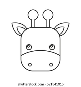 cute giraffe animal icon vector illustration design
