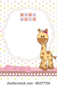 Cute giraffe baby card