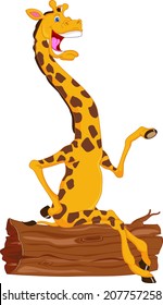 cute giraffe cartoon
