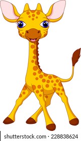 Cute giraffe cartoon