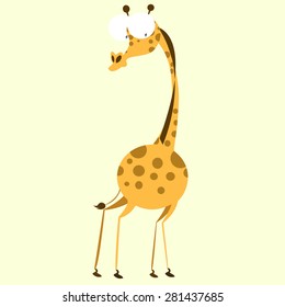 cute giraffe cartoon
