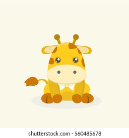 Cute giraffe cartoon.