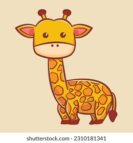 A cute giraffe cartoon character