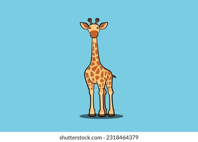 Cute Giraffe cartoon mascot vector