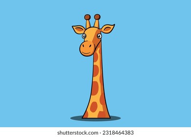 Cute Giraffe cartoon mascot vector