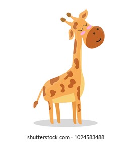 Cute. Giraffe. A cartoon. Scandinavian style. Children's. print. For a boy and a girl. For otkrvtki, clothes. 