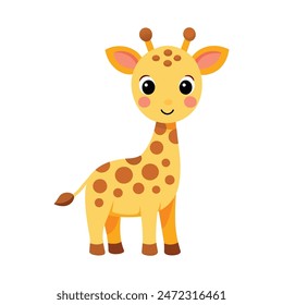  Cute Giraffe Cartoon Style Vector Illustration Cute Giraffe Cartoon Style Vector Illustration