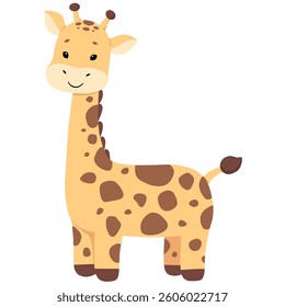 Cute giraffe cartoon vector art illustration