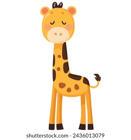 cute giraffe cartoon, vector design