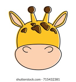 cute giraffe character icon