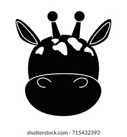 cute giraffe character icon