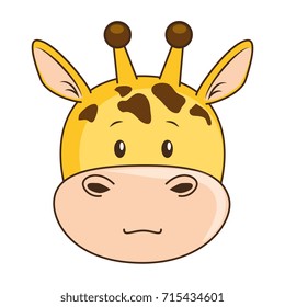 cute giraffe character icon 