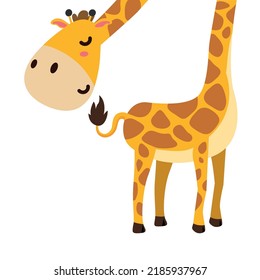 Cute Giraffe doodle animal cartoon