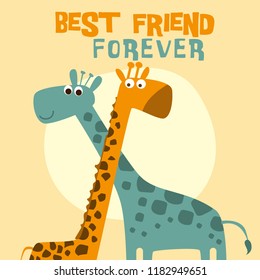 cute giraffe doodle kids, vector illustration
