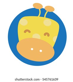 The cute giraffe drawing on white background