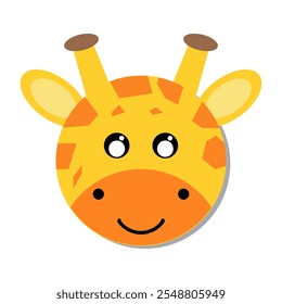 Cute Giraffe Face Illustration, Adorable Animal Design