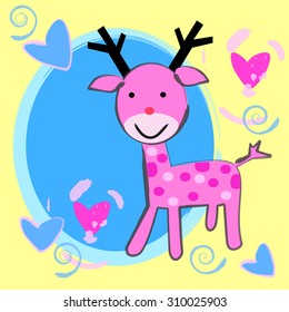 cute giraffe greeting card