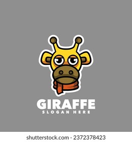 Cute-Giraffe-Kopf-Maskottdesign
