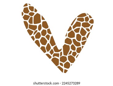 cute giraffe heart print design