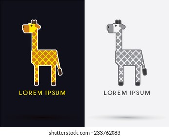 Cute Giraffe icon, symbol, logo, Vector.