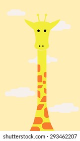 cute giraffe illustration - vector