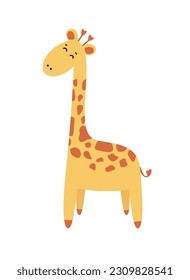 Cute giraffe. Illustrations for children. Poster, textile, design.