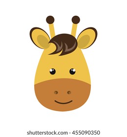 cute giraffe isolated icon design, vector illustration  graphic 