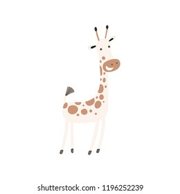 cute giraffe isolated icon vector illustration design