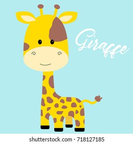 cute giraffe isolated icon vector illustration design