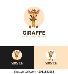 Cute giraffe Logo Design Concept

