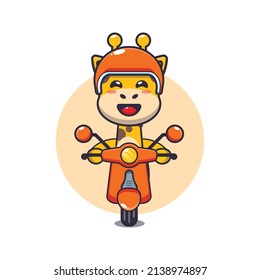cute giraffe mascot cartoon character ride on scooter