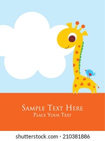 cute giraffe message