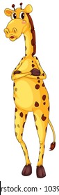 Cute Giraffe auf weißem Hintergrund