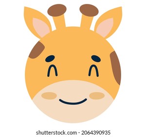 cute giraffe on white background