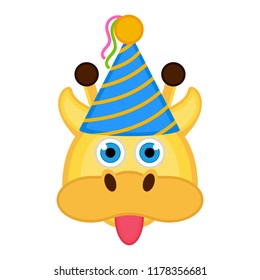 Cute giraffe with a party hat avatar