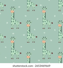Cute giraffe pattern on a soft background