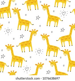 Cute giraffe Pattern print for kids