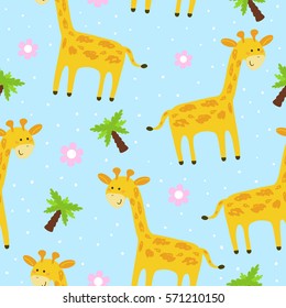Cute giraffe Pattern print for kids. Printable templates.