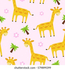 Cute giraffe Pattern print for kids. Printable templates.