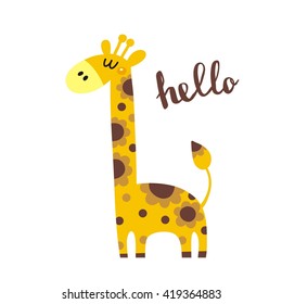 Cute Giraffe Print For Kids